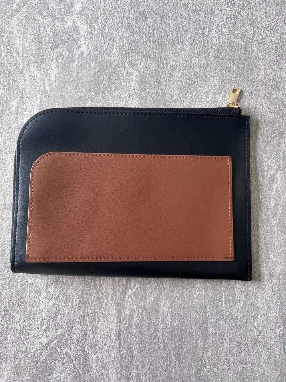 Lanvin Parfums Turkish Airlines Black and Brown Zippered Travel Amenity Bag Pouc